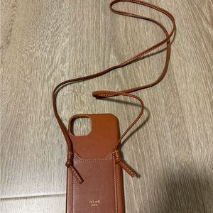 Brown Leather Crossbody Phone Case
